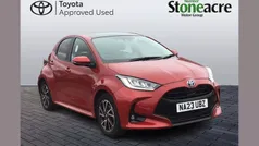 Red Used 2023 Toyota Yaris Hybrid Design Hatchback | £17,750 (Fair price)