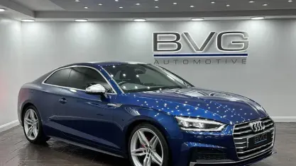 Used Audi A5 S-Line 190 HP (139 kW) 2017 Blue Coupe