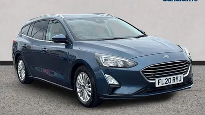 Used Ford Focus Titanium 125 HP (91 kW) 2020 Chrome blue (premium paint) Estate