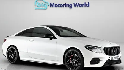 Used Mercedes E300 AMG line 245 HP (180 kW) 2020 White Coupe