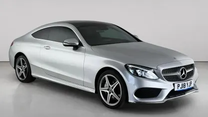 Used Mercedes C250 AMG Line Premium Plus 204 HP (150 kW) 2018 Silver Coupe