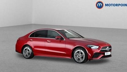 Używany Mercedes C300e AMG Line Premium 313 KM (230 kW) 2023 Czerwony Sedan/Limuzyna