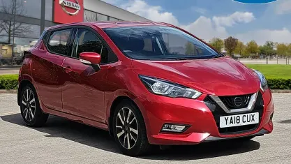 Used Nissan Micra Acenta 90 HP (66 kW) 2018 Red Hatchback