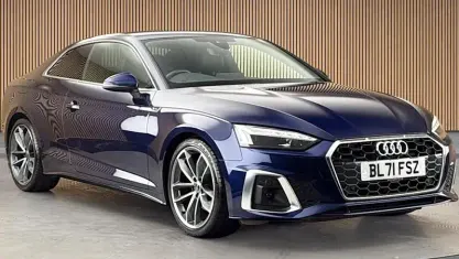 Used Audi A5 S-Line 163 HP (119 kW) 2021 Blue Coupe