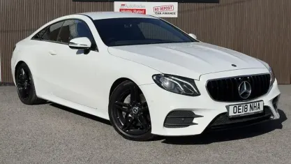 Used Mercedes E220 AMG line 194 HP (142 kW) 2018 White Coupe