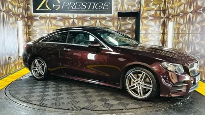 Used Mercedes E400 AMG line 340 HP (250 kW) 2019 Red Coupe