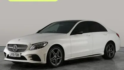 Used Mercedes C220 AMG line 194 HP (142 kW) 2019 White Sedan