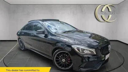Used Mercedes CLA200 AMG line 156 HP (114 kW) 2019 Black Coupe