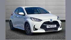 White Used 2021 Toyota Yaris Hybrid Design Hatchback | £11,995 (Fair price)