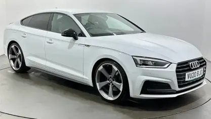 Used Audi A5 Sportback Black Edition 150 HP (110 kW) 2020 White Hatchback