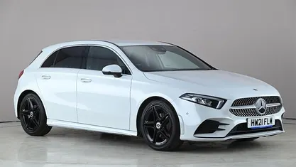 Used Mercedes A180 AMG Line Premium 136 HP (100 kW) 2021 White Hatchback
