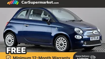 Blue Used 2021 Fiat 500 Lounge Hatchback | £9,197 (Fair price)