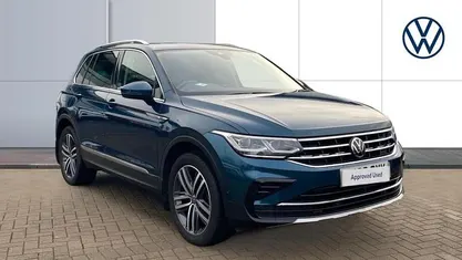 Blue Used 2022 VW Tiguan Elegance SUV | £23,471 (Fair price)