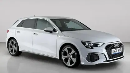 Used Audi A3 Sportback S-Line 150 HP (110 kW) 2020 White Hatchback
