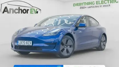 Used Tesla Model 3 Standard Range 180 kW (245 HP) 2020 Blue Sedan