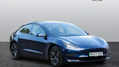 Used Tesla Model 3 Long Range AWD 366 kW (498 HP) 2023 Blue Sedan