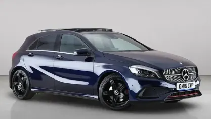 Used Mercedes A250 AMG 218 HP (160 kW) 2016 Blue Hatchback