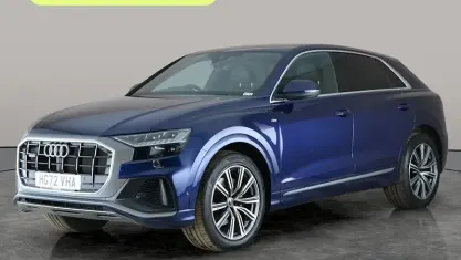 Begagnad Audi Q8 S-Line 340 HK (250 kW) 2023 Blå SUV