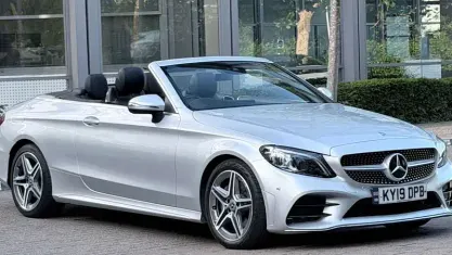 Used Mercedes C220 AMG Line Premium 194 HP (142 kW) 2019 Silver Cabriolet