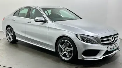 Used Mercedes C220 AMG line 170 HP (125 kW) 2018 Silver Sedan