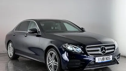 Used Mercedes E350 AMG line 299 HP (219 kW) 2018 Blue Sedan