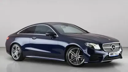 Used Mercedes E300 AMG line 245 HP (180 kW) 2017 Blue Coupe