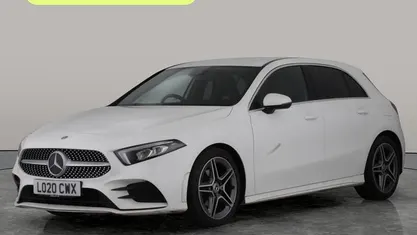 Used Mercedes A180 AMG line 116 HP (85 kW) 2020 White Hatchback