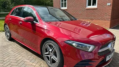 Used Mercedes A250 AMG Line Premium Plus 224 HP (164 kW) 2021 Red Hatchback