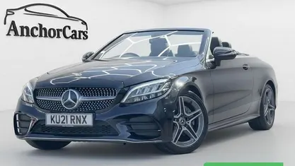 Usado Mercedes C200 AMG line 184 HP (135 kW) 2021 Preto Cabrios