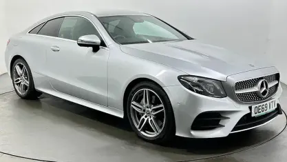 Used Mercedes E220 AMG line 194 HP (142 kW) 2019 Silver Coupe