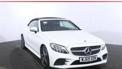 Used Mercedes C200 AMG line 198 HP (145 kW) 2019 White Cabriolet
