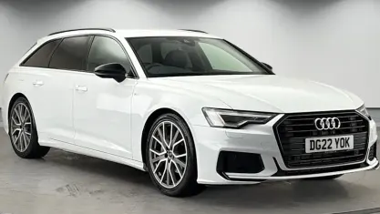 Used Audi A6 Black Edition 204 HP (150 kW) 2021 Glacier white metallic/glacier white metallic Estate