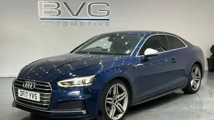 Used Audi A5 S-Line 190 HP (139 kW) 2017 Blue Coupe