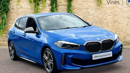 Used BMW M135 Comfort Edition 306 HP (225 kW) 2020 Blue Hatchback