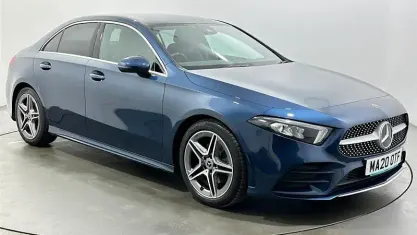 Used Mercedes A200 AMG line 163 HP (119 kW) 2020 Blue Sedan