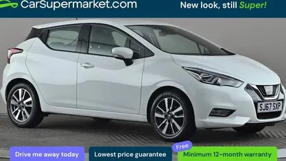 Used Nissan Micra Acenta 71 HP (52 kW) 2017 White Hatchback