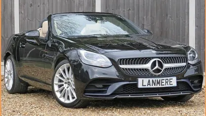 Obsidian black Used 2018 Mercedes SLC200 AMG line Cabriolet | £17,995 (Fair price)