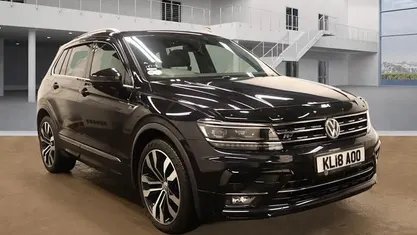 Black Used 2018 VW Tiguan R-line SUV | £19,999 (Fair price)