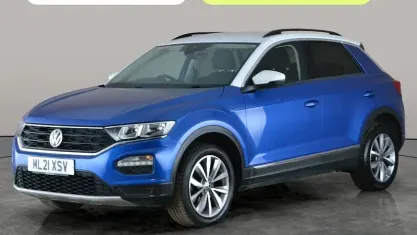 Used VW T-Roc Design 110 HP (80 kW) 2021 Blue SUV
