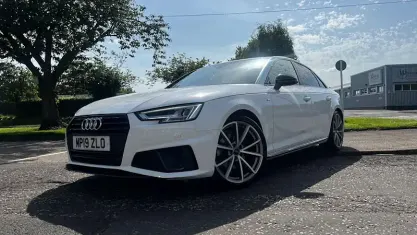 Used Audi A4 Black Edition 150 HP (110 kW) 2019 White Sedan