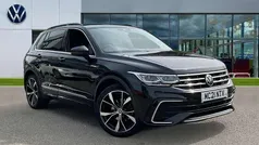 Deep black pearlescent Used 2021 VW Tiguan R-line SUV | £25,593 (Fair price)