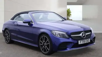 Used Mercedes C300 AMG Line Premium 258 HP (189 kW) 2019 Blue Cabriolet