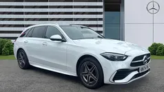 White Used 2024 Mercedes C300e AMG Line Premium Plus Estate | £39,903 (Fair price)