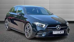 Cosmos black Used 2022 Mercedes A250 AMG Line Premium Plus Hatchback | £25,795 (Fair price)