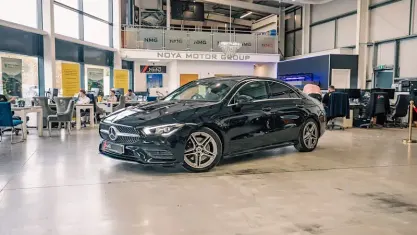 Used Mercedes CLA200 AMG line 163 HP (119 kW) 2019 Black Coupe