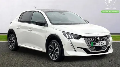 White Used 2022 Peugeot e-208 Premium Hatchback | £14,199 (Fair price)