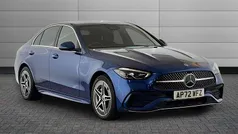 Blue Used 2022 Mercedes C300e AMG line Sedan | £28,495 (Fair price)