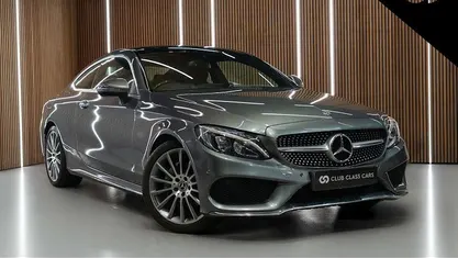 Used Mercedes C220 AMG Line Premium 170 HP (125 kW) 2018 Grey Coupe