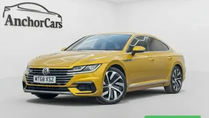 Used VW Arteon R-line 150 HP (110 kW) 2018 Yellow Hatchback
