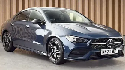 Used Mercedes CLA180 AMG line 136 HP (100 kW) 2022 Blue Coupe